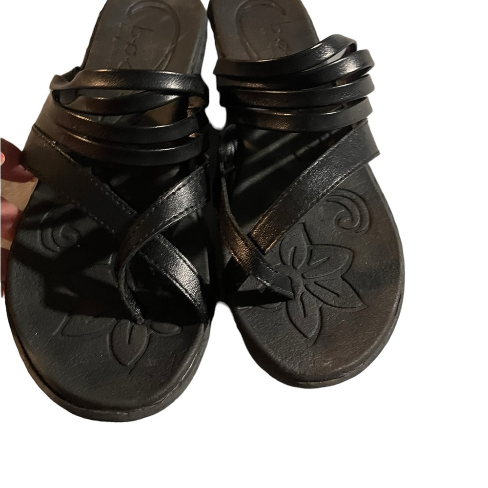Born Black Leather Sandals